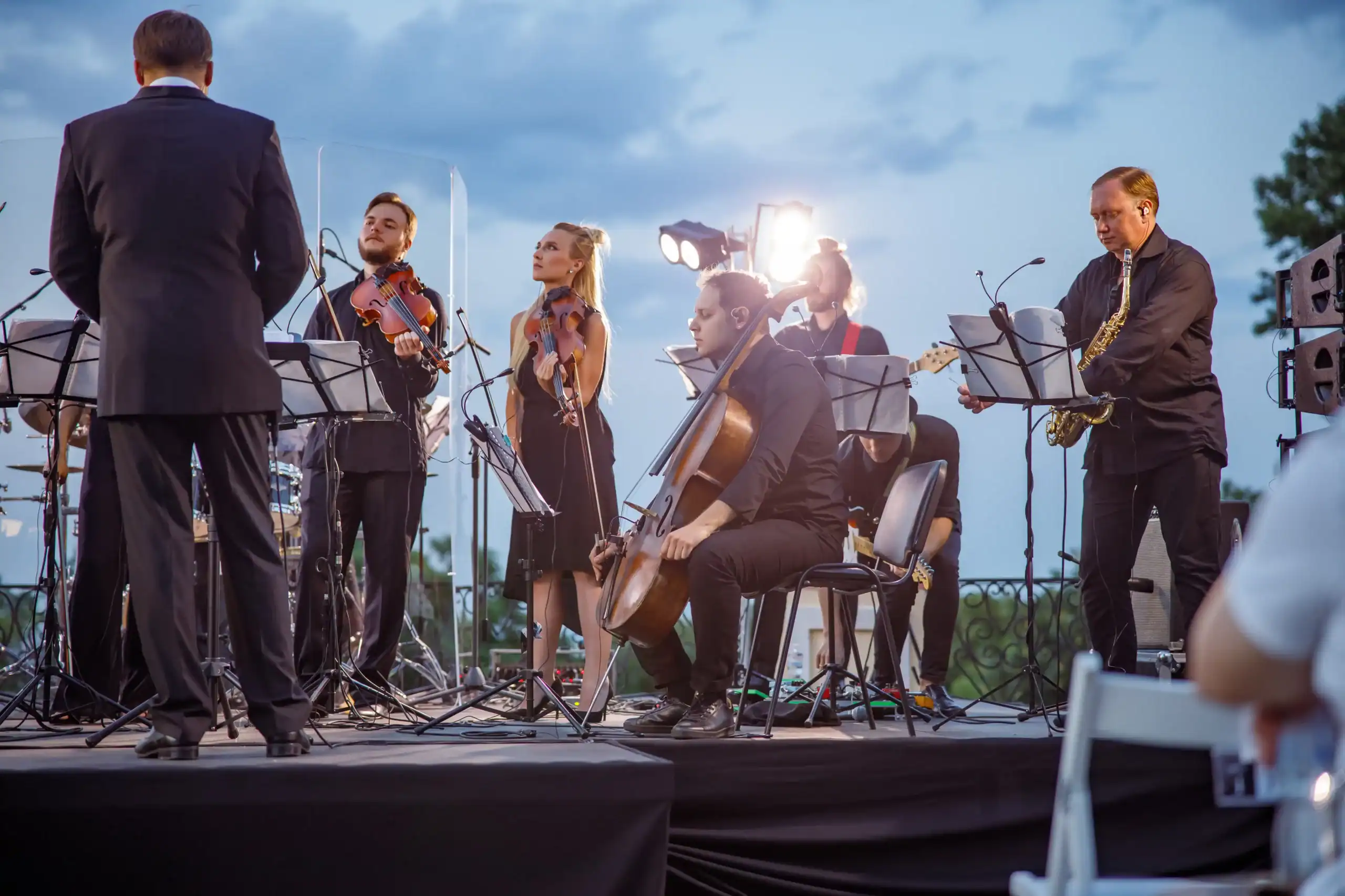 Small orchestra providing corporate event entertainment.